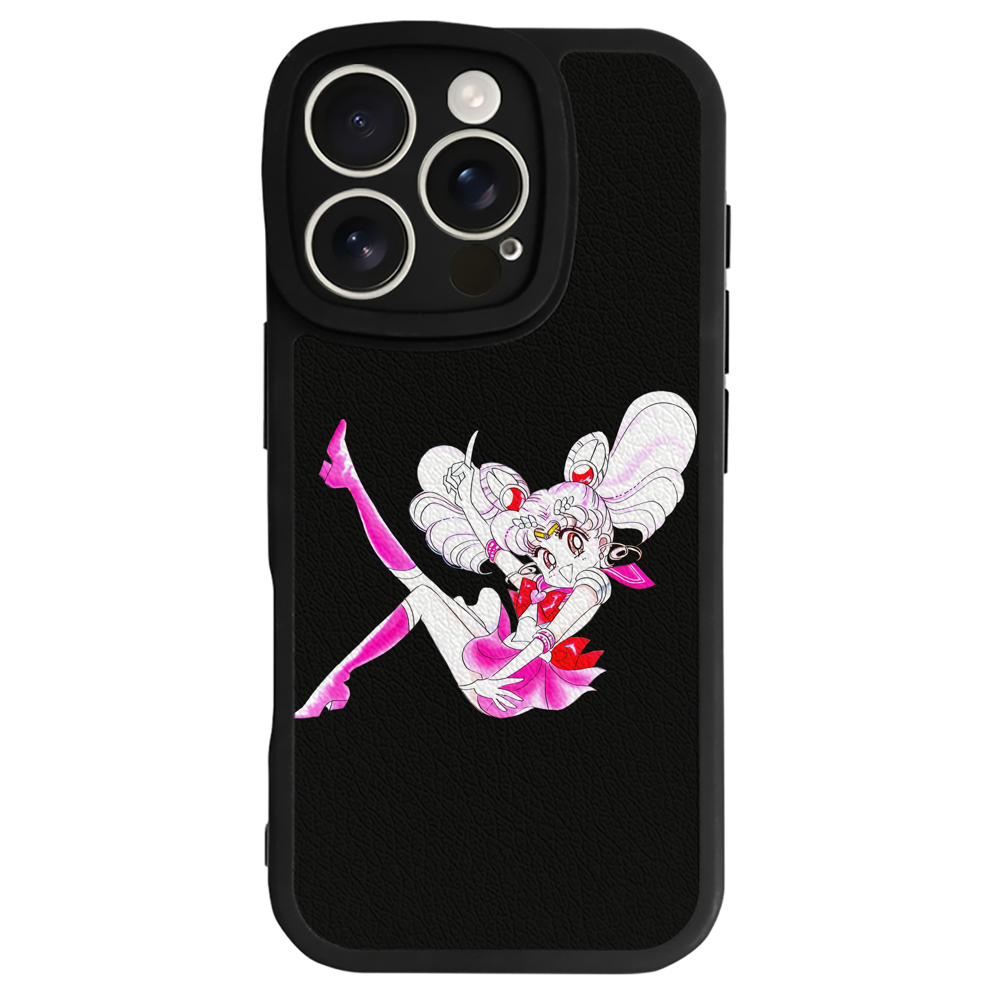 （画像用） 美少女戦士セーラームーン ちびうさ Sailor Moon Chibiusa Tsukino Usagi Small Lady Serenity 【iPhone 16シリーズ対応】シリコンスマホケース（レザー調） 材質：シリコン